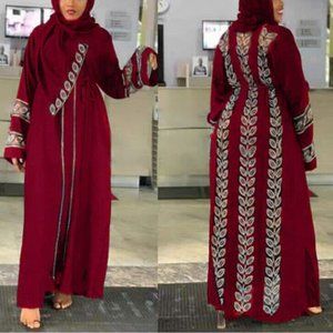Bangladesh STUDDED Muslim Abaya Women Dubai Caftan, no scarf - just dress